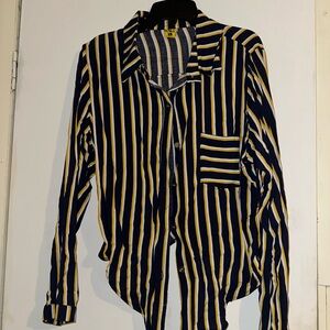 Striped Button-Up Shirt